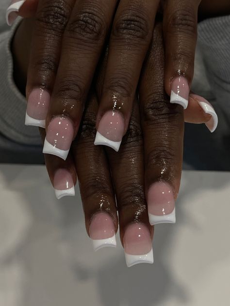 Girl Hygiene, French Nail Designs, French Nail, Long Square Acrylic Nails, Pink Acrylic, Pink Acrylics, Square Acrylic Nails, French Nails, Nail Inspo