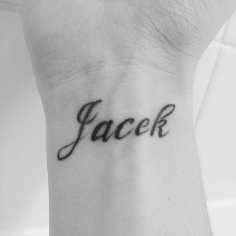 Leah Phillips, Name tattoo on wrist Name Tattoos For Men Wrist, Name Wrist Tattoo, Name Tattoos For Men, Jack Name, Wrist Tatoo, Tattoo On Wrist, Name Tattoos On Wrist, Wrist Tattoos For Guys, Wrist Tattoo