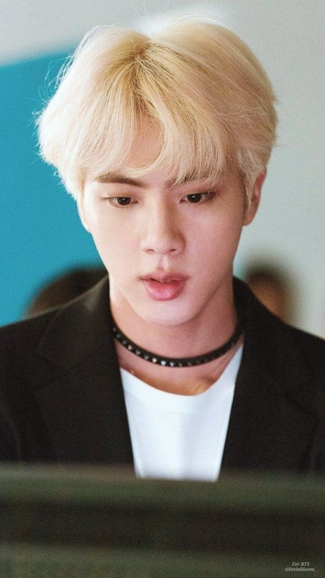 Jin Hair Colors, Blonde Jin, Blonde Hair Jin, Jin Hair, World Wide Handsome Jin, World Wide Handsome, Airplane Pt.2, Talking To The Moon, 4 December