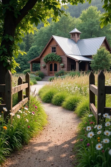 22 Farm Entrance Ideas That Capture Country Charm Farm Entrance Ideas, Farmhouse Entrance, Farm Entrance, Entrance Ideas, Charming Farmhouse, February 26, Best Garden, Country Charm, Lush Garden