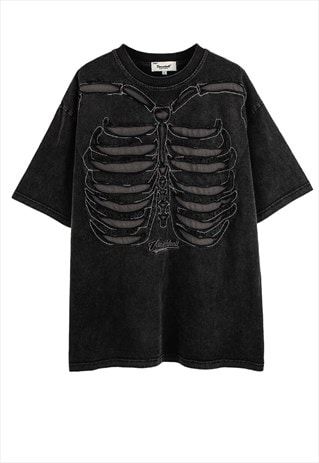 Cotton Clothing, Skeleton, Harajuku, T Shirts, T Shirt, Black, Design