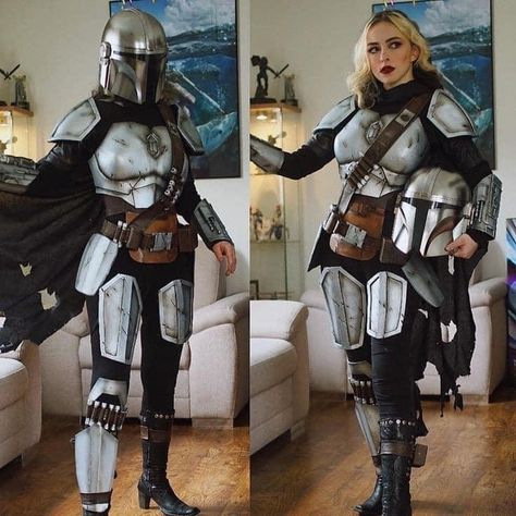 Disfraz Star Wars, Mandalorian Costume, Armadura Cosplay, Mandalorian Cosplay, Comic Con Costumes, Mandalorian Armor, Female Armor, Star Wars Outfits, Star Wars Costumes