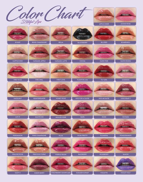 Color Chart 11X14 LipSense Distributor #416610 Lipsense Colors Chart, Lip Sence Colors, Hair Diet, Natural Lip Color, Lip Sense, Long Lasting Lip Color, Senegence Lipsense, Lipsense Colors, Korean Eye Makeup