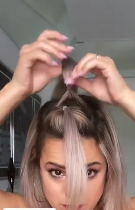 Short Hair Hacks, Greasy Hair, Hairdos For Short Hair, Peinados Fáciles Para Cabello Corto, Penteado Cabelo Curto, Cute Hairstyles For Short Hair, Short Hair Updo, Hairstyles Braids, Short Hairstyle