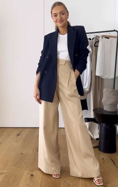 Blue Shoes Outfit, Beige Slacks, Slacks Outfit, Beige Outfit, Old Money Style, Women Formals, Fashion Mistakes, Style Mistakes, 10 Pounds