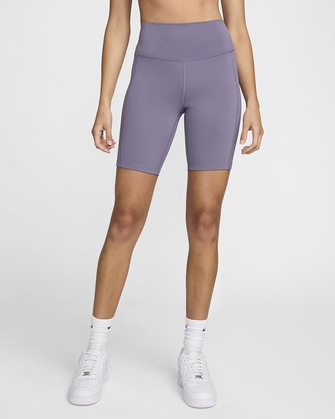 Women's Athletic Wear, Nike Short, Purple Nikes, Performance Leggings, Workout Outfit, Sport Bh, Shorts With Tights, Short Leggings, Nike Shorts