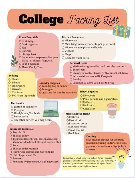 College Packing Dorm Checklist Printable - Etsy University Dorm Checklist, Dorm Room Uk Ideas, College Checklist Supplies, Dorm Restroom Decor Ideas, Freshman College Dorm Checklist, Roomate Ideas College Gifts, College Registry Checklist, College Things To Buy, College Dorm Aesthetic Ideas