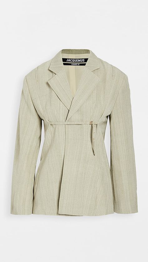 Sage Blazer, Jacquemus Blazer, Confident Woman, Hooded Coat, Favorite Dress, Who What Wear, White Tops, Net A Porter, Fashion Item