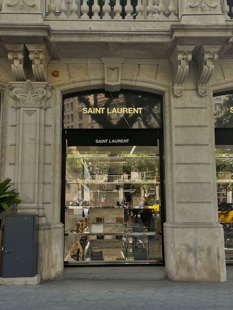 Saint Laurent Store Aesthetic, Yves Saint Laurent Aesthetic, Ysl Store, Saint Laurent Aesthetic, Saint Laurent Store, Commercial And Office Architecture, Gold Aesthetic, Rich Kids, Shop Interiors