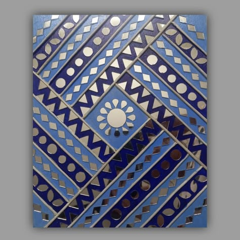 Shades of blue Lippan Art In Rectangle, Lippan Art Mirror Wall Hanging Square, Lipan Art Rectangle, Rectangle Lippan Art Design, Lippan Art In Square Shape, Lippan Art On Rectangle Board, Lippan Art Rectangle Shape, Rectangle Lippan Art, Square Lippan Art