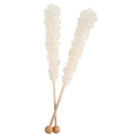 Rock Candy Sticks Original Flavor 12 Count - White Candy Buffet Bar, Candy Film, Rock Candy Sticks, Hard Candy Recipes, Hard Candy Molds, Wedding Supplies Wholesale, Candy Crystals, Crystal Candy, Candy Sticks