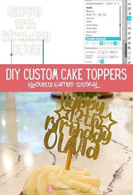 You can make DIY cake toppers with Silhouette CAMEO pretty easily if you know a few tricks. You'll need the right font and the right material to ensure your custom cake toppers are a success! Read on for my tips on how to design cupcake toppers in Silhouette Studio and then cut on CAMEO 4 in this start to finish cake topper tutorial. Read more » Cameo Cake, How To Make Wedding Cake, Silhouette School Blog, Silhouette Cake Topper, Silhouette Cake, Silhouette Cameo Crafts, 3d Cake Toppers, Make A Cake, Cake Topper Tutorial