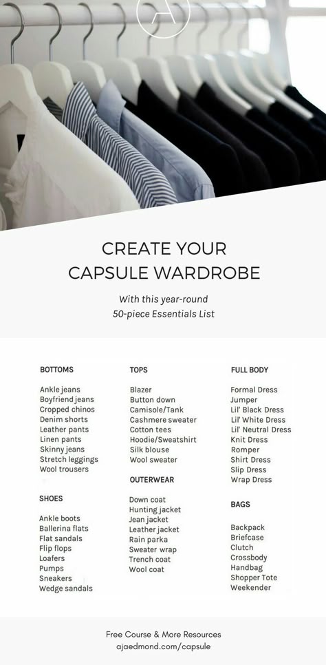 How to create a #minimalist capsule wardrobe with this year-round 50-piece essentials list. #capsulewardrobe #minimalistessentials Lil White Dress, Daily Uniform, Build A Capsule Wardrobe, Minimalist Moda, Linen Dress Pants, Neutral Dress, Minimalist Closet, Minimal Wardrobe, Lil Black Dress