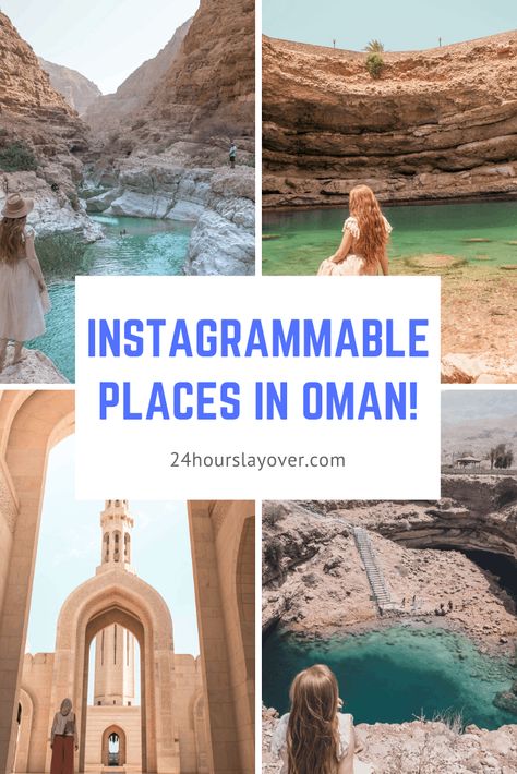 oman instagrammable places. Oman is such a great country to travel round! There is so much nature to experience here, from desert safaris to swimming in wadis, to seeing turtles being rehabilitated back into the wild. The cities are equally stunning too, with many things to see in the capital Muscat, or you can experience the unique khareef season down in Salalah! Check out the travel itinerary below to find out all the best things to see and do in Oman! Oman Travel Aesthetic, Muscat Oman Travel, Country To Travel, Oman Tourism, Salalah Oman, Sultan Qaboos, Oman Travel, Instagram Places, Instagram Locations