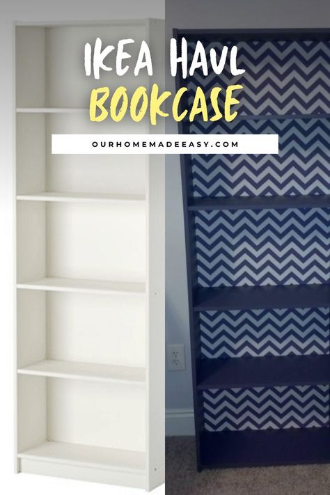 Comparison photo of 2 IKEA bookshelves Ikea Hemnes Bookcase, Hemnes Bookcase, Minimalist Bookshelves, Bookcase Hack, Billy Bookcases, Billy Bookcase Hack, Ikea Billy Bookcase Hack, Home Bookshelves, Ikea Bookcase