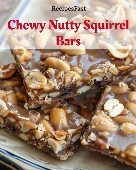 Squirrel Bars Recipe, Squirrel Treats Recipes, Aero Bar Squares, Ritz Cracker Squares Skor Bars, Chewy Nutty Squirrel Bars, 9x13 Desserts, Happy Dance, Taste Buds, Say Hello