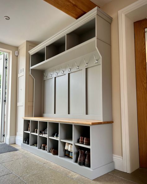 Boot Room Storage, Media Storage Unit, Mudroom Remodel, Beautiful Furniture Pieces, Muddy Boots, British Furniture, Hallway Storage, Boot Room, Tv Media