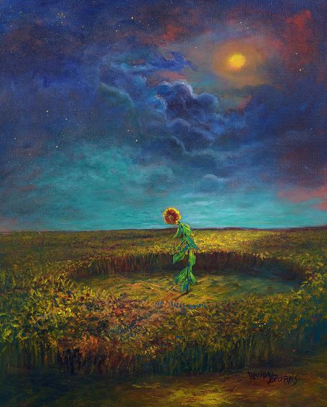 Randy Burns, The Voice Of God, Voice Of God, Night Sky Art, Paintings Ideas, Fantasy Wall Art, Drawing Color, Nostalgic Art, Moon Light