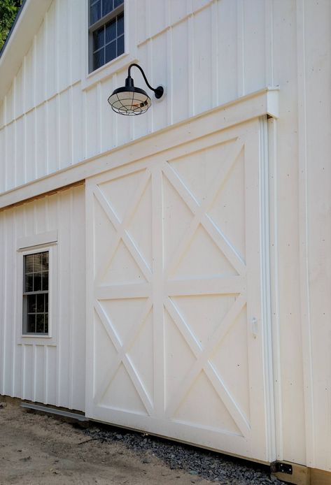 Pole Barn - Farmhouse - Other - by A.W. Hobor & Sons, Inc. | Houzz Windows With Grids, Board Batten Siding, Garage Attic, Farmhouse Garage, Trailer Storage, Board Batten, Vinyl Windows, Board And Batten Siding, Shed Doors