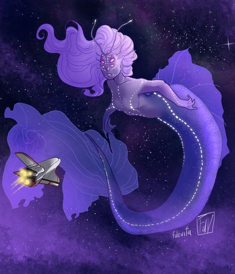 Space Mermaid, Siren Design, Fish Mermaid, Mermaid Drawings, Mermaid Pictures, Moon Witch, About Space, Mermaids And Mermen, Alien Concept Art