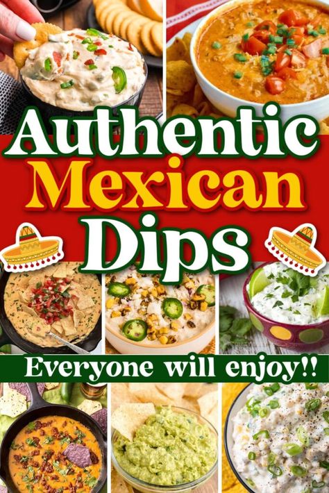 18 Best Mexican Dips No One Will Be Able to Resist - ZEN AND HONEY Easy Dip Recipes Cold, Easy Appetizer Dips, Dip Recipes Cold, Warm Appetizer Dips, Appetizer Dips Cold, Dips Easy, Best Dips, Chip Dips, Warm Appetizers