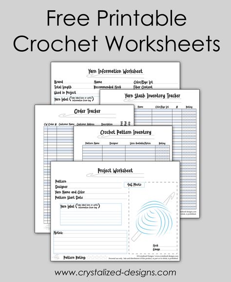 Get free printable crochet worksheets; including the yarn information worksheet, order tracker, and more! #crochet #crochetworksheet #yarntracker #freecrochet Crochet Project Tracker Free Printable, Crochet Order Form Template, Crochet Business Planner, Crochet Journal Printable Free, Crochet Project Planner Free Printable, Crochet Planner Free Printable, Crochet Tracker, Craft Tracker, Free Printable Crochet Patterns