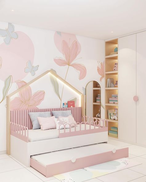 Modern Kids Room Design, Unique Bedroom Design, Kids Room Interior Design, Diy House Renovations, Modern Kids Room, Pink Room Decor, Kids Bedroom Inspiration, Toddler Room Decor, Kids Bedroom Designs