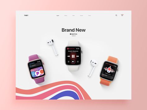 Online Smart Watch Store by Arthur .K Online Store Web Design, Newsletter Design Layout, Smart Watch Design, Banners Design, Digital Advertising Design, Ui Patterns, Banner Ads Design, Newsletter Design, Website Banner