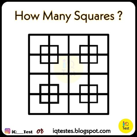 How Many Squares How Many Squares Puzzle, Matchstick Puzzles, Math Puzzles Brain Teasers, Math Quiz, Math Olympiad, Math Pictures, Math Enrichment, Math Classroom Decorations, Math Quotes