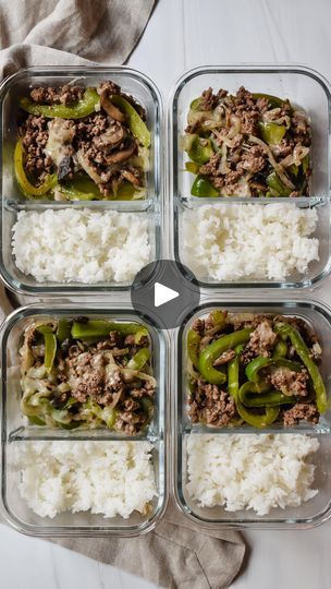 43K views · 2K reactions | This high protein philly cheesesteak bowl is perfect for an easy and healthy meal prep lunch for busy weeks and it can also be made for a busy weeknight dinner! It’s packed in veggies, lean protein and served with white rice to provide complex carbs to keep you full for hours. It’s so simple, yet so complex in flavor and each bite is so satisfying!  Like this reel + comment “Philly” to get the full recipe sent straight to your inbox 📥   #phillycheesesteak #cheesesteak #healthymeals #healthymealprep #mealprepideas #mealprepsunday #easylunch #healthymealprep | Christina Klapper, RDN | Easy Dinners | Cordeone · c’est pas une valse Meal Prep Philly Cheese Steak Bowl, High Protein Philly Cheesesteak Bowl, Philly Cheese Steak Protein Bowl, Healthy Cheesesteak Bowl, Philly Cheesesteak Bowl, Macro Philly Cheese Steak, Cheesesteak Bowl, Healthy Meal Prep Lunch, Easy And Healthy Meal Prep