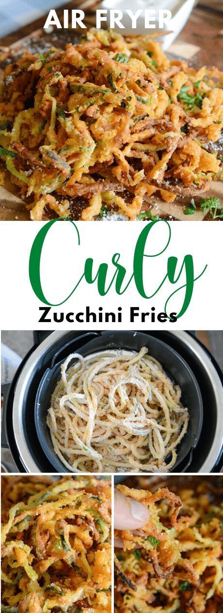 Fries Recipe Air Fryer, Dinner Recipes Air Fryer, Zucchini Fries Recipe, Air Fryer Dinner, Healthy Air Fryer Recipes, Dinner Videos, Healthy Air Fryer, Recipes Air Fryer, Spiralized Zucchini