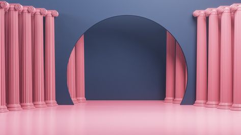 Pink Stage Design, Mv Background Ideas, Art Deco Design Graphics, Dance Background, Kpop Backgrounds, Beautiful Scenery Photography, Stage Background, Aesthetic Space, Empty Room