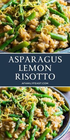 Risotto Recipes Asparagus, Risotto Recipes Vegetable, Lemon Rissoto Recipes, Asparagus Vegetarian Recipes, Roasted Vegetable Risotto, Lemon Orzo With Asparagus, Rissoto Recipes Vegetarian, Veg Risotto Recipes, Lemon Risotto Recipes Easy