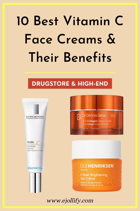 10 Best Vitamin C Face Cream • Vitamin C Cream For Face Benefits Best Vitamin C Moisturizer, Best Brightening Face Cream, Best Vitamin C Serum For Face Anti Aging, Best Vitamin C Serum For Face Dark Spots, Vitamin C Cream For Face, Moisturizer Benefits, Best Facial Moisturizer, Vitamin C For Face, Vitamin C Eye Cream