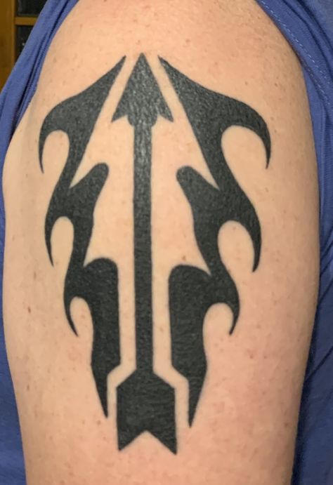 arrow and flames Left Arm Tattoo, Left Arm Tattoos, Wings Tattoo, Deathly Hallows Tattoo, Arm Tattoo, Triangle Tattoo, Tattoos, Arm Tattoos