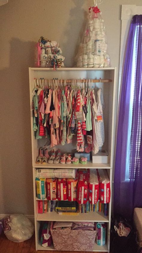 Baby Nursery Closet, Baby Closet Organization, Baby Clothes Storage, Baby Nursery Organization, Baby Room Organization, Baby Storage, Baby Clothes Organization, Girl Nursery Room