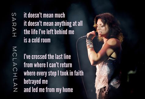 Sarah Mclachlan Lyrics, Sarah Mclachlan, Sweet Surrender, All About Music, Girls Music, Touching Quotes, Heart Touching, Kinds Of Music, Note To Self