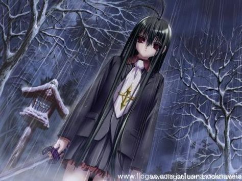 Evil Anime by SasukeFanGirl13, via Flickr Blingee Emo, 2000s Anime, 2000s Art, Moe Anime, Gothic Anime, Old Anime, Emo Scene, Dark Anime, Visual Novel