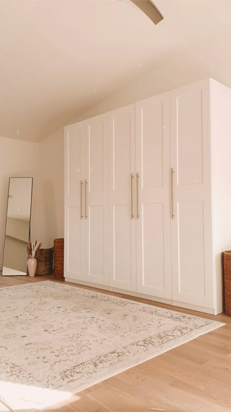 Master Cupboard Design, Ikea Pax Wardrobe Grimo Doors, Ikea Grimo Door, Apartment Bedroom Wardrobe, Ikea Wardrobe With Doors, Ikea Pax Grimo Door Handles, Ikea Pax Wardrobe Home Office, Ikea Wardrobes Bedroom, Ikea Pax Grimo Wardrobe