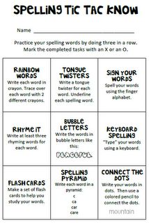 Teach Spelling, Spelling Homework, Sight Word Spelling, Homework Ideas, Teaching Spelling, Spelling Practice, Grade Spelling, Choice Boards, Spelling Activities