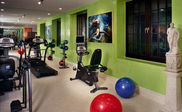 What’s the best color for a workout room? | Color Calling Gym Color Scheme, Workout Room Colors, Gym Paint Colors, Fun Entryway, Gym Painting, Modern Home Gym Design, Workout Room Design, Home Gym Paint Colors, Gym Room Ideas