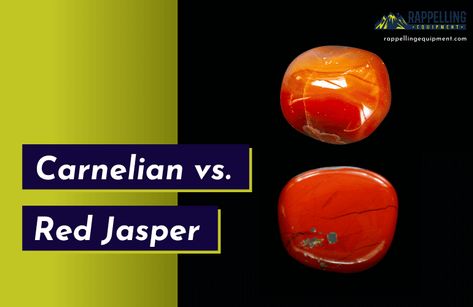 Carnelian vs. Red Jasper – What Is the Difference? Red Carnelian Crystal Meaning, Carnelian Agate Crystal Meaning, Carnelian Crystal Affirmation, Red Carnelian Crystal, Carnelian Crystal, Carnelian Stone, Red Agate, Red Jasper, Rocks And Minerals