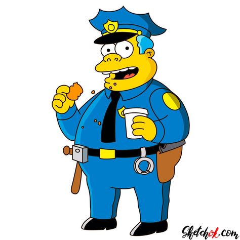 Chief Wiggum, Simpsons Drawings, Simpsons Characters, Marge Simpson, The Simpson, Famous Cartoons, Favorite Cartoon Character, Homer Simpson, Blue Bloods