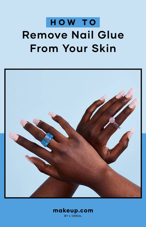 How To Get Nail Glue Off Skin, Diy Nail Glue, Remove Super Glue, Remove Fake Nails, Nail Glue Remover, Nails Manicures, Remove Acrylics, Remove Acrylic Nails, How To Remove Glue