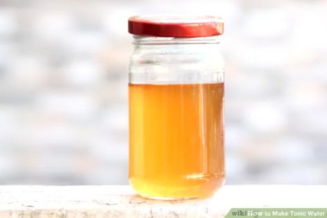 How to Make Tonic Water: 11 Steps (with Pictures) - wikiHow Tonic Syrup, French Press Coffee Maker, French Press Coffee, Citrus Fruits, Tonic Water, Alcoholic Beverages, Gatorade Bottle, Citrus Fruit, Jar Lids