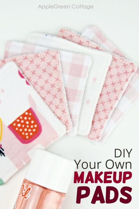 See how to make diy makeup remover wipes and go green! These diy makeup removing wipes are a great eco friendly selfcare gift! These sewed, reusable make-up remover pads replace the classic disposable wipes, for a zero waste beauty routine. #makeup #diypads #ecofriendly #upcycle #diycosmeticpads Homemade Makeup Wipes, Sew Reusable Makeup Pads, Homemade Makeup Remover Pads, Diy Face Pads Makeup Remover Wipes, How To Make Reusable Makeup Remover Pads, Diy Makeup Remover Pads Reusable, Make Up Wipes Reusable, Homemade Makeup Remover Wipes, Reuseable Makeup Pads Diy