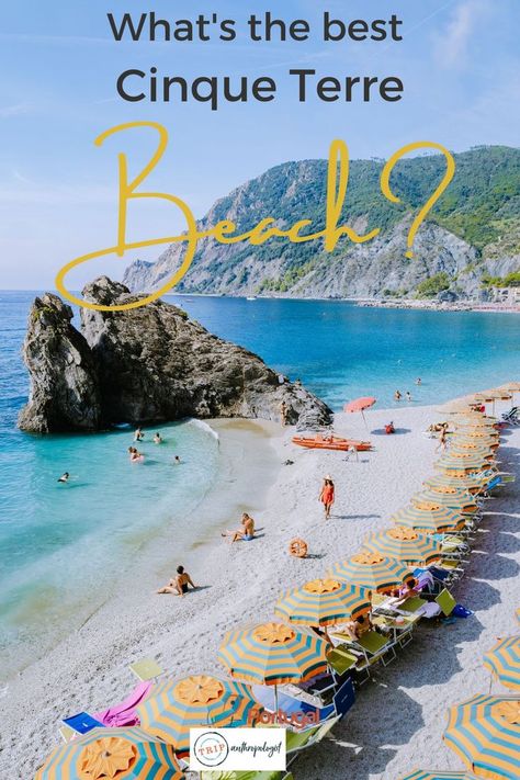 Fegina beach in Cinque Terre, the best beach in the Cinque Terre Cinque Terre Beach, Italy Beaches, Cinque Terre Italy, Italy Travel Tips, Italy Travel Guide, Portugal Travel, Best Beaches, Beach Getaways, Beach Town