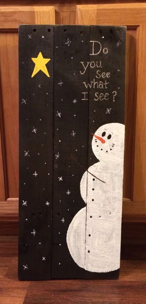 Pallet Christmas, Pallet Crafts, Navidad Diy, Snowman Crafts, Christmas Wood, Christmas Deco, Xmas Crafts, Outdoor Christmas Decorations, Diy Wood