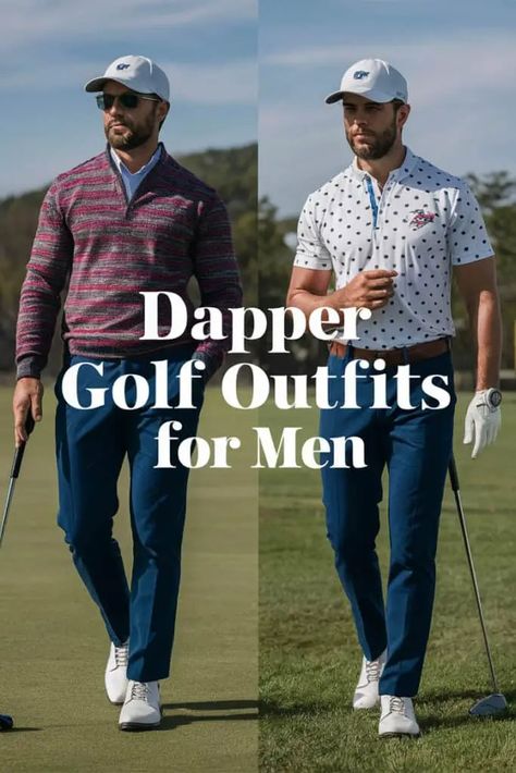 Your man wants to look sharp on the golf course, but let's be honest, sometimes their fashion choices need a little... guidance. . Fear not, because we've put together 3 foolproof golf outfit ideas that are sure to make your man a style icon on the green. Get ready to… Men’s Golf Outfit Ideas, Men’s Golf, Men’s Golfing Outfit, Golf Clothes Mens, Golf Apparel Men, Earth Tone Outfits Men, Golf Style Men, Golf Outfit Men, Earth Tone Outfits