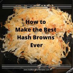 Potatoes Hashbrowns, Shredded Hashbrown Recipes, Homemade Hashbrowns, Muffins Blueberry, Brown Recipe, Cheap Clean Eating, Hashbrown Recipes, Zucchini Muffins, Potato Side Dishes